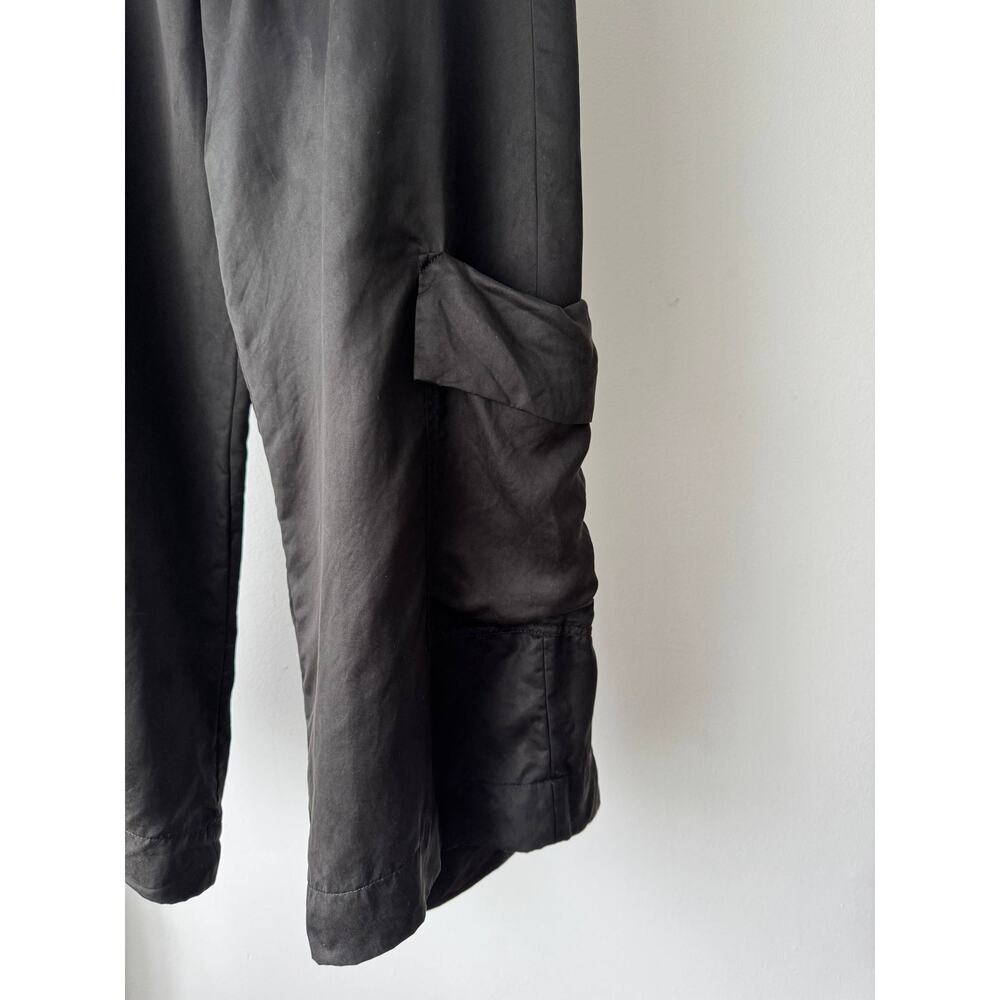 Isabel Benenato Cropped Wide Leg Cupro Pants Black - Picture 3 of 8
